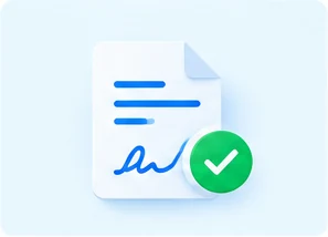Ilustração de contrato assinado